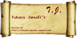 Tukacs Január névjegykártya